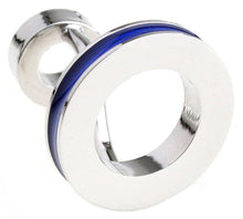 Abstract Blue Enamel & Silver Mens Gift Wedding Cuff Links by CUFFLINKS DIRECT