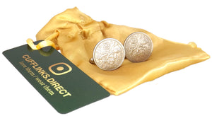 Lucky Sixpence Silver Coin Mens Birthday Gift year 1960 by CUFFLINKS DIRECT