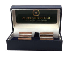 Wood & gunmetal man Gift Cuff links by CUFFLINKS DIRECT