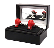 Red Boxing Glove Sports Fitness Design Mens Gift Cuff Links by CUFFLINKS DIRECT