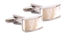 Mother of Pearl shell arched rectangle Gift Cuff links by CUFFLINKS DIRECT