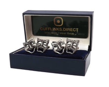 Happy and Sad, Theatre Masks in Pewter Mens Gift cuff links by CUFFLINKS DIRECT