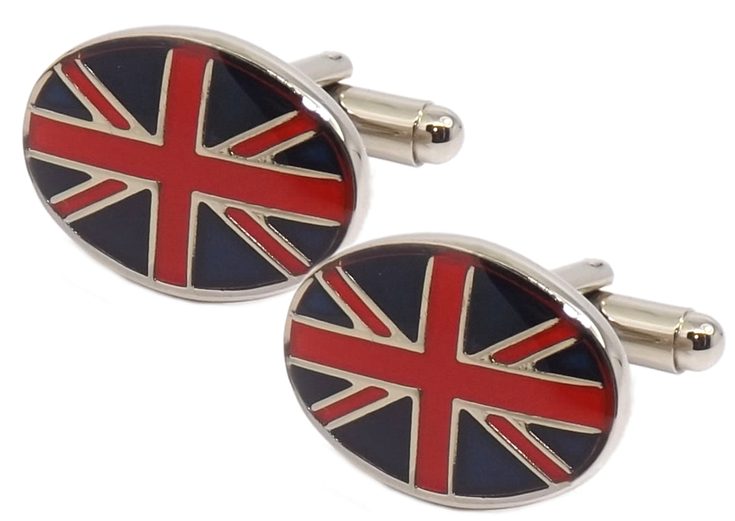 United Kingdom UK Oval Flag Mens Birthday Gift Cuff links by CUFFLINKS DIRECT
