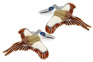 Pheasant Bird in Flight Water Colour Shooting Game Keeper Gift CUFFLINKS DIRECT