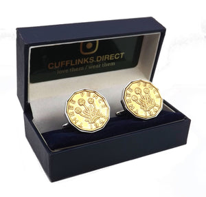 1943 Thrupenny Bit Coin Cufflinks. Mens Birthday Gift Cuff Links by CUFFLINKS DIRECT