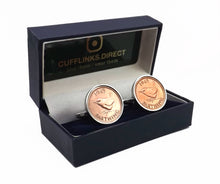 1943 Farthing Coins Set in Silver colour Setting Mens  Gift Cuff Links by CUFFLINKS DIRECT