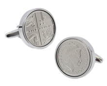 2015 head & Tail  5 pence Coins Set in Silver Setting Men Gift cufflinks by CUFFLINKS DIRECT
