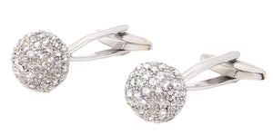 Sparking Swarovski Crystal ball Cufflinks Men wedding Gift by CUFFLINKS DIRECT