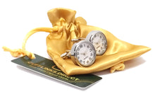 Silver and White fully functioning watch clock gift Cuff links  by CUFFLINKS DIRECT