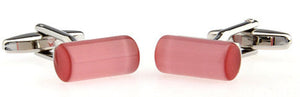 Modern Pink Iridescent Fibre Optic Suit Cufflinks Direct