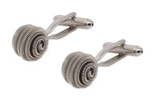 Silver Coiled Spring Knot Mens Wedding Gift Cuff links by CUFFLINKS DIRECT