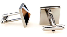 Multi Colour Fibre Optic Moonstone Mosaic Square Mens Gift by CUFFLINKS.DIRECT
