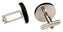 Unique Abalone Mother of Pearl & Black Onyx Round Mens Gift Cuff Links by CUFFLINKS DIRECT