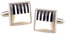 Black & White Mother of Pearl Piano Keys Mens Gift Cufflinks by CUFFLINKS.DIRECT