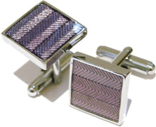 Purple Enamel Square Mens Gift Cufflinks Direct