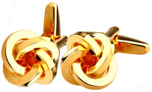 Gold Plated Mens Love Knot Gift Cuff links by CUFFLINKS DIRECT