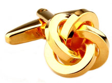Gold Plated Mens Love Knot Gift Cuff links by CUFFLINKS DIRECT