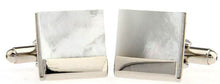 Elegant & Beautiful Square White, MOP, Mother of Pearl links by CUFFLINKS.DIRECT