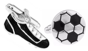 Luxury Football boots and Ball Design Cufflinks Direct