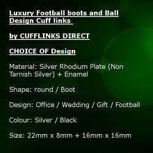 Luxury Football boots and Ball Design Cufflinks