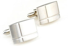 Classical Hard Wearing Brushed Silver Cross Detail Cufflinks Direct