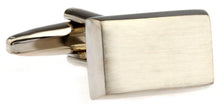 Brushed Silver Mens Gift Office Cuff links by CUFFLINKS DIRECT