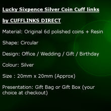Lucky Sixpence Silver Coin Mens Birthday Gift year 1956 61st by CUFFLINKS DIRECT