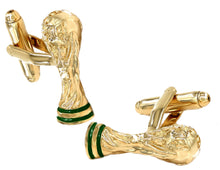 Gold Fifa World Cup Football Trophy Mens Gift Cuff links by CUFFLINKS DIRECT