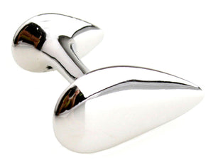 Stunning Silver Water Tear Drop Design Mens Gift Cuff links by CUFFLINKS DIRECT