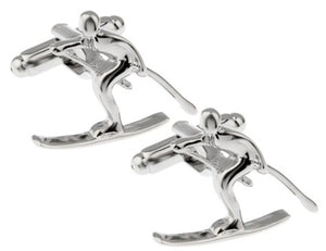 Skis Sking Snow sport on piste Ski Instructor Mens Gift hand finished by CUFFLINKS DIRECT