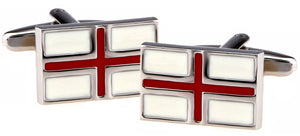 England English St George Red and White Flag Mens Birthday Gift Cuff links by CUFFLINKS DIRECT