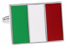 Italy Italian il Tricolore bandiera Flag Men's Wedding Gift by CUFFLINKS DIRECT