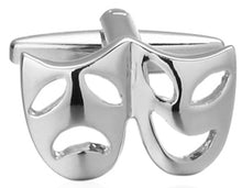 Silver Theatre Mask Comedy Tragedy Actor Actress Opera Mens Gift Cuff links by CUFFLINKS DIRECT