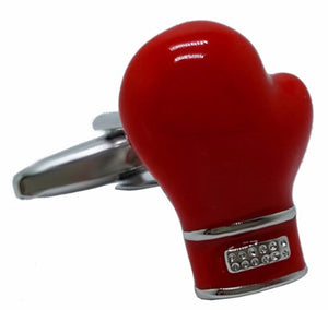 Red Boxing Glove Sports Fitness Design Mens Gift Cuff Links by CUFFLINKS DIRECT