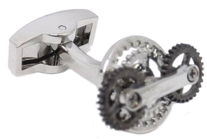 Retro Wheel Gear Cog Mechanical Moving Mens Gift Cuff Links by CUFFLINKS DIRECT