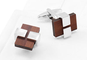 Luxury Wood Cufflinks Mens 5th Wedding anniversary Gift by CUFFLINKS DIRECT