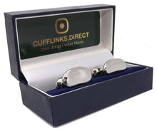Stunning Silver Bean Design Mens Wedding Gift Cuff links by CUFFLINKS DIRECT