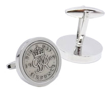 1949 Sixpence Coins Hand Set in a Silver plate Setting Mens Gift Cuff Links by CUFFLINKS DIRECT