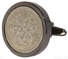 1961 Sixpence Coins Hand Set in a Gun Metal plate Setting Mens Gift Cuff Links by CUFFLINKS DIRECT