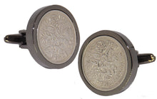 1964 Sixpence Coins Hand Set in a Gun Metal plate Setting Mens Gift Cuff Links by CUFFLINKS DIRECT