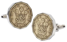 1942 Three Pence Coins Set in Silver Setting Mens 76 Years Gift Cufflinks by CUFFLINKS DIRECT