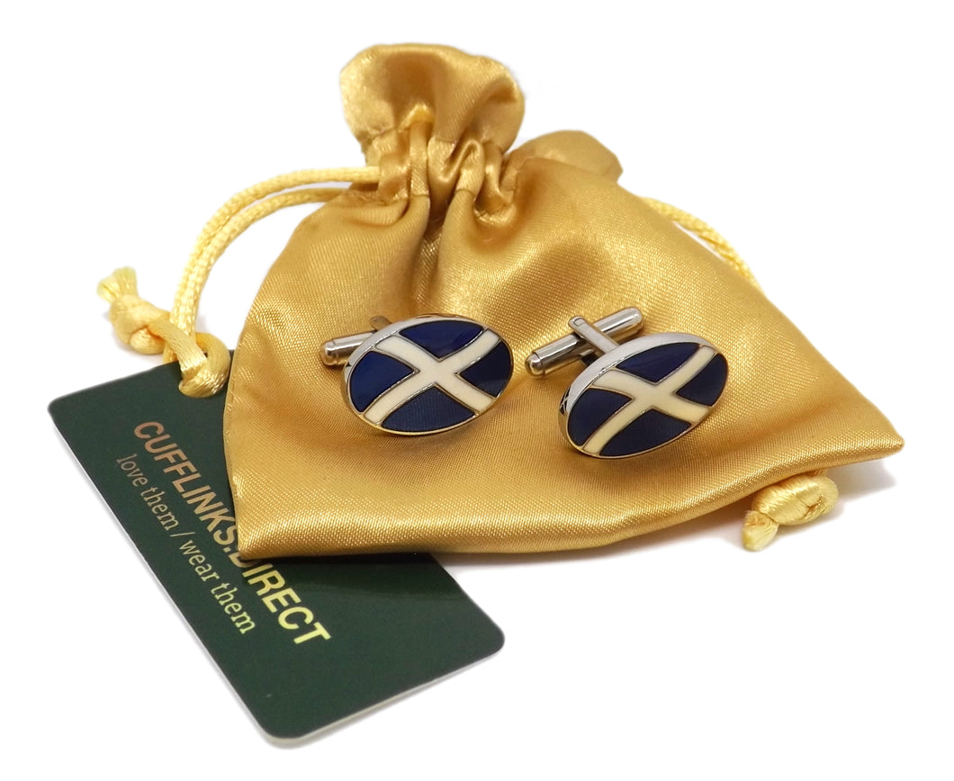 Scottish Scott Scotland Saltire Flag Mens Gift Cuff links By CUFFLINKS DIRECT