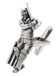 Genuine English Silver Pewter Cricket Gift cuff links by CUFFLINKS DIRECT