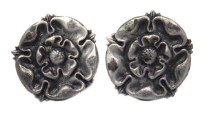 English Tudor Rose Silver Pewter Mens Gift cuff links by CUFFLINKS DIRECT