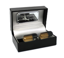Unique Wood Encased Resin Illusion Mens Gift cuff links by CUFFLINKS DIRECT