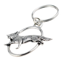 Silver Pewter Running Fox Key Ring Chain Mens Shooting Gift CUFFLINKS DIRECT