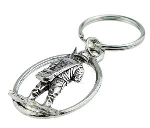 Silver Pewter Fisherman Key Ring Chain fishing Gift for him by CUFFLINKS DIRECT