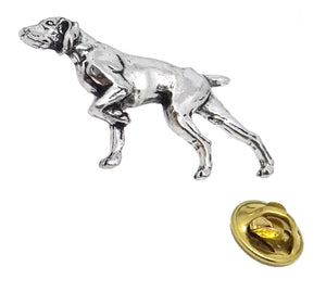 Pointer bird Dog Hound Hunting English Pewter Gift Tie Lapel Pin Badge Brooch