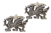 Celtic Welsh Dragon Silver Pewter Wales Mens Gift cuff links by CUFFLINKS DIRECT