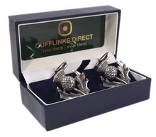 Scottish Scott Scotland Pewter Rugby Thistle Gift Cuff links By CUFFLINKS.DIRECT